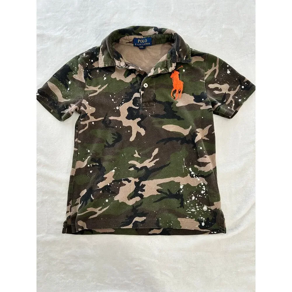 Polo by Ralph Lauren Big Pony Camoflauge Polo Shirt Youth 8
